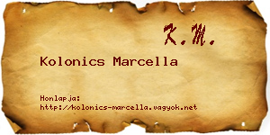 Kolonics Marcella névjegykártya